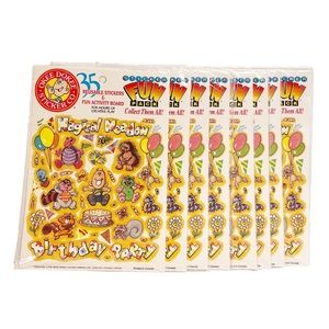 Vintage Okee Dokee Sticker Co Sticker Packs Lot Reusable Stickers Activity Board